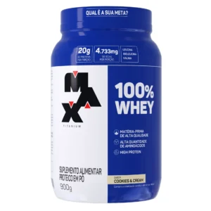 100% Whey Cookies & Cream 900g Max Titanium