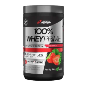 100% Whey Prime Morango 900g Bodyaction