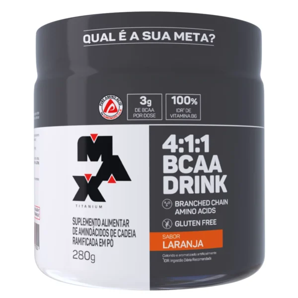 BCAA Drink 4:1:1 Laranja Pote 280g Max Titanium