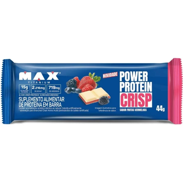 Barra Power Protein Crisp Cookies Max Titanium - Imagem 2