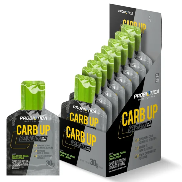 Carb Up Gel Black Baunilha Caixa C/10 Sachês com 30g Probiótica