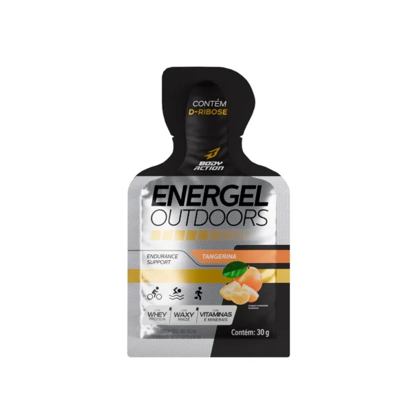Energel Outdoors Tangerina Caixa c/10 Sachês de 30g Bodyaction - Imagem 3