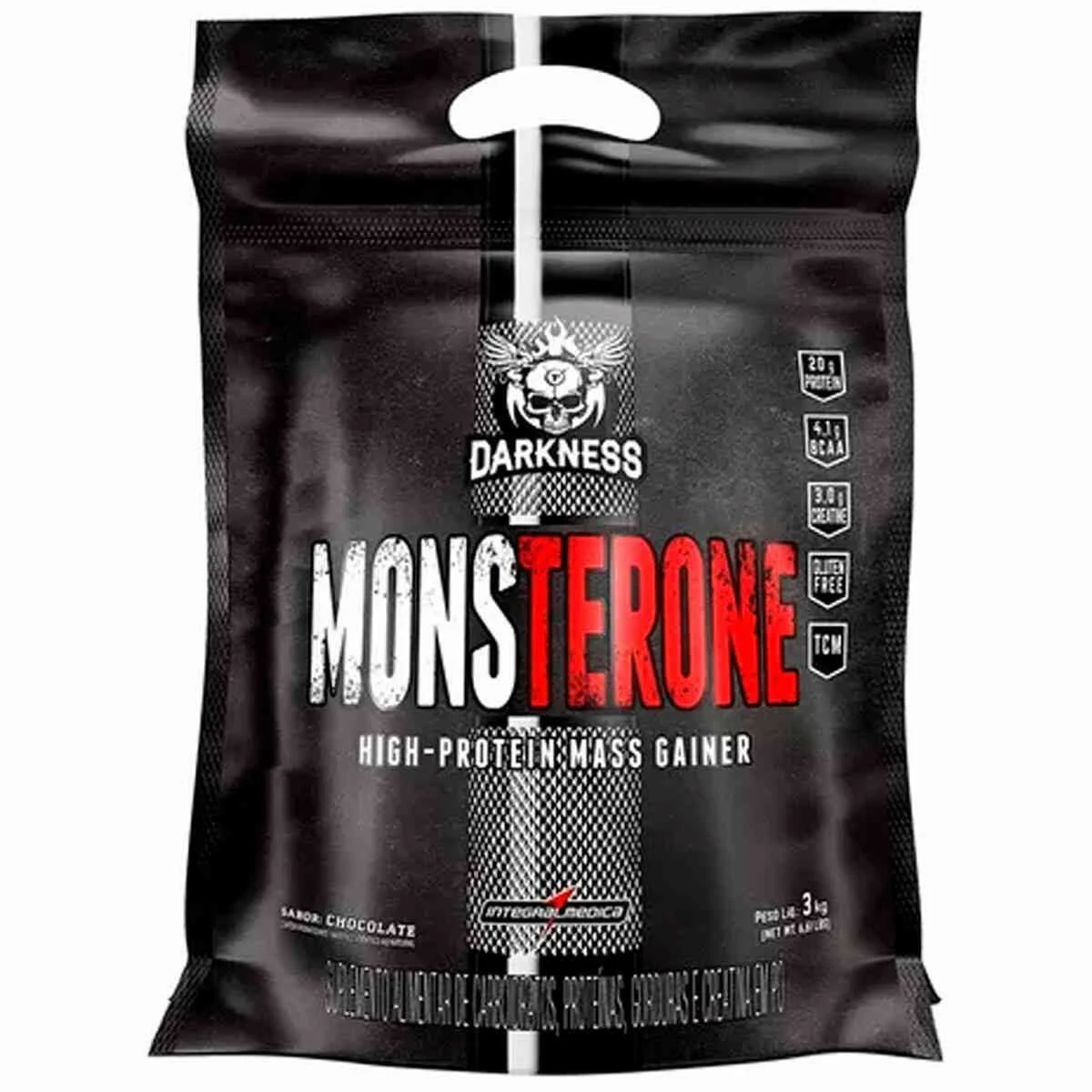 Monsterone 3kg Darkness Chocolate (Refil) Integralmédica