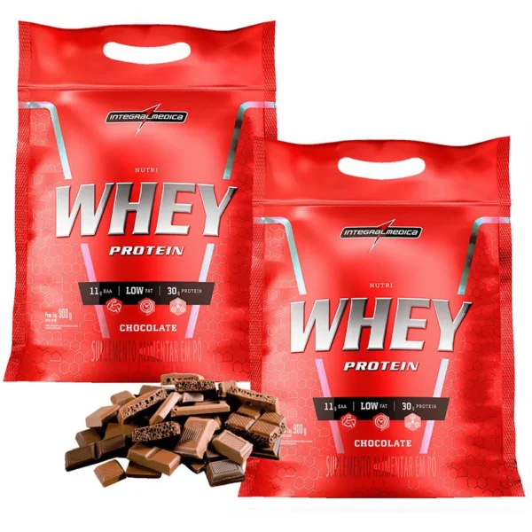 Nutri Whey Protein Chocolate 900g Integralmedica - Imagem 2