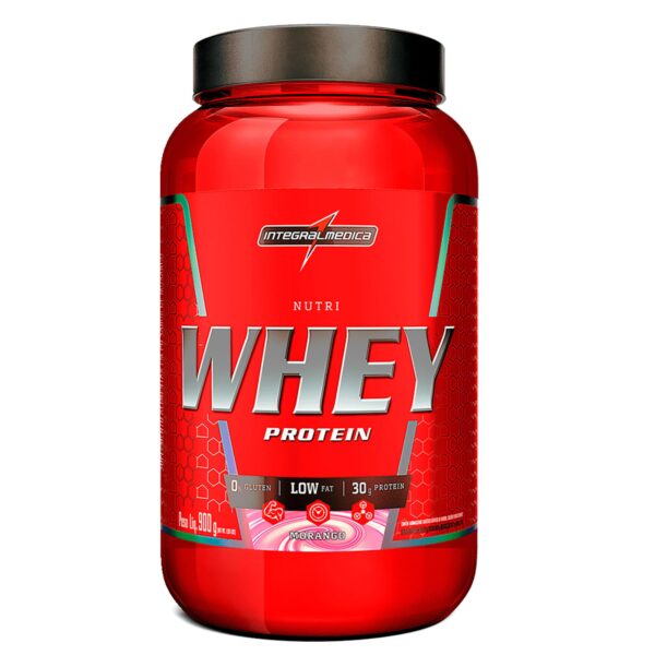Nutri Whey Protein Morango 900g Integralmedica