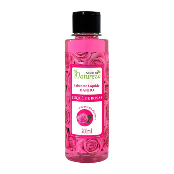 Sabonete Líquido Seivas da Natureza Buquê de Rosas 200ml Aromatica
