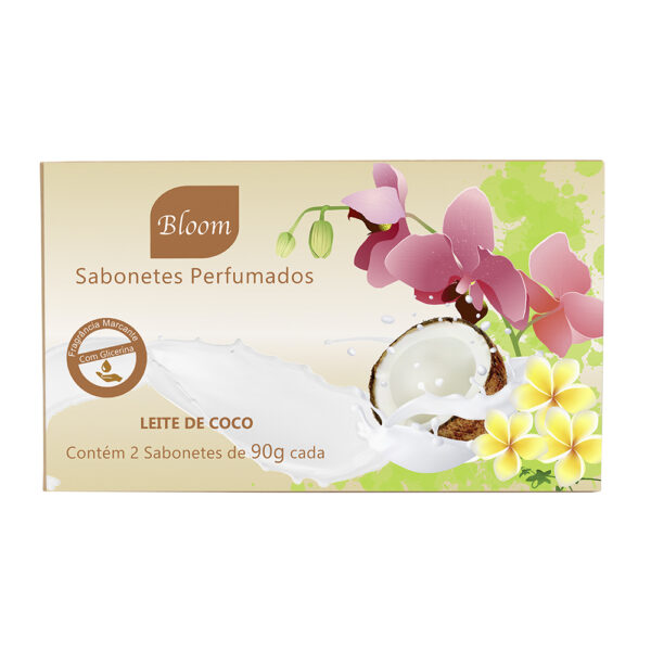 Sabonetes Bloom Leite de Coco – Estojo com 2 unidades 90g cada Aromatica - Imagem 2