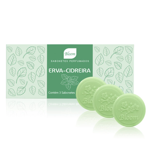 Sabonetes Erva-Cidreira Bloom – Estojo com 3 unidades 90g cada Aromatica