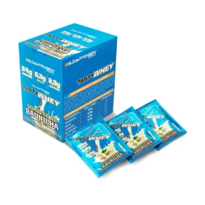 Tasty Whey Gourmet Sorvete Baunilha Pack com 12 sachês de 34g Adaptogen