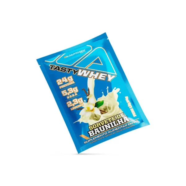 Tasty Whey Gourmet Sorvete Baunilha Pack com 12 sachês de 34g Adaptogen - Imagem 2