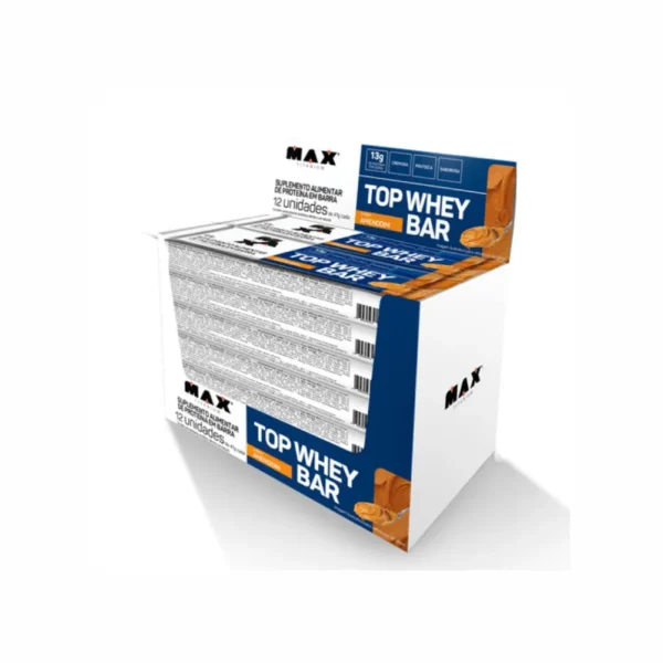 Caixa Top Whey Bar Sabor Amendoim Max Titanium C/12X41G