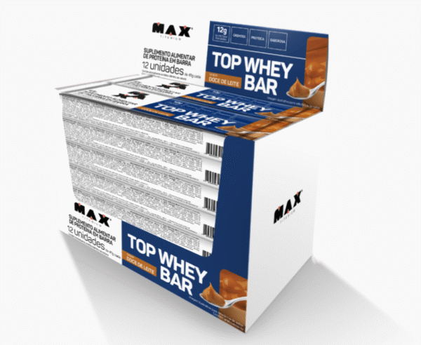 Top Whey Bar Sabor Doce de Leite Max Titanium C/12X41G - Imagem 2