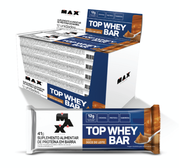 Top Whey Bar Sabor Doce de Leite Max Titanium C/12X41G