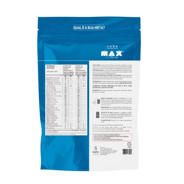 Whey Blend Baunilha Refil 900g Max Titanium - Imagem 2