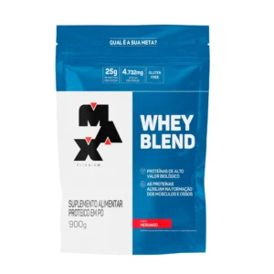 Whey Blend Morango Refil 900g Max Titanium