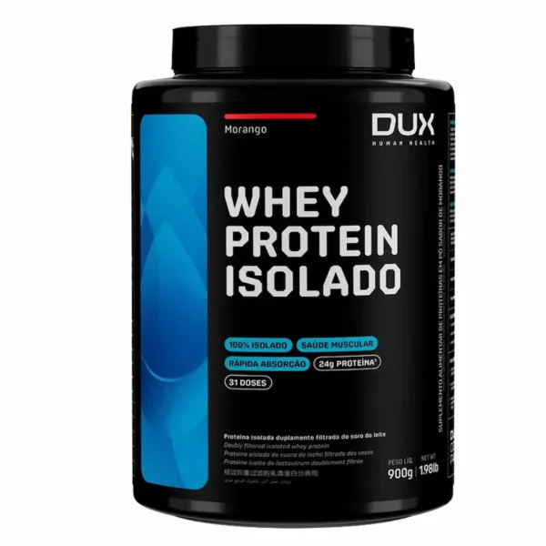 Whey Protein Isolado Morango 900g DUX