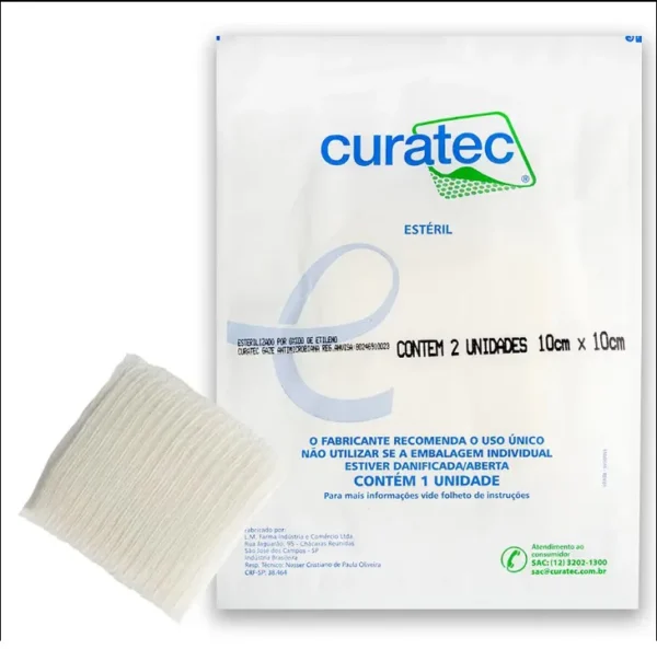 Curatec Gaze Antimicrobiana 10X10cm (2 und)