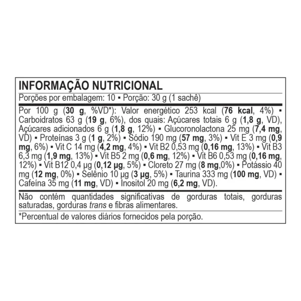 Energel Black Cafeína Abacaxi com Hortelã Caixa C/10 Sachês com 30g Bodyaction - Imagem 4