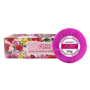 Estojo Sabonetes Bloom Rosas Encanto 90g Aromática