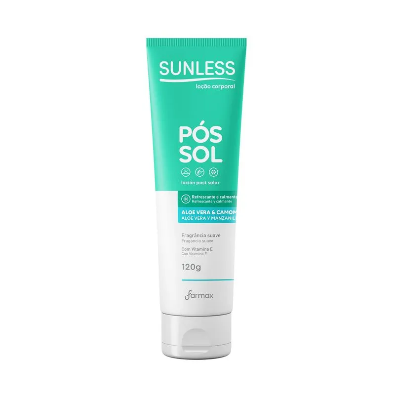 Loção Pós Camomila e Sol Aloe Vera Sunless 120g Farmax
