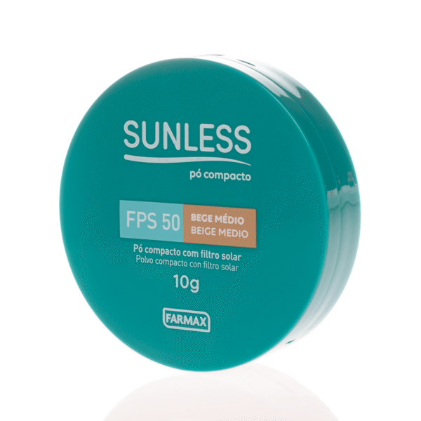 Pó Compacto com Filtro Solar Bege Médio Sunless Fps50 10g Farmax
