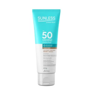 Protetor Solar Facial Bronze Sunless Fps50 60g Farmax