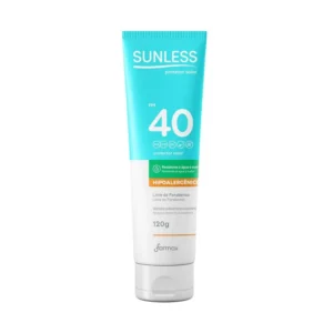 Protetor Solar Toque Seco Hipoalergênico Sunless Fps40 120g Farmax