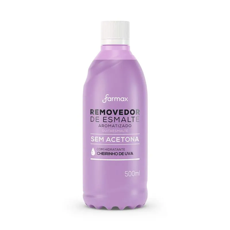 Removedor de Esmalte Sem Acetona Aromatizado Uva 500ml Farmax