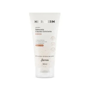 Sabonete Líquido Esfoliante Coco Hidraderm 180ml Farmax