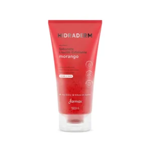 Sabonete Líquido Esfoliante Morango Hidraderm 180ml Farmax