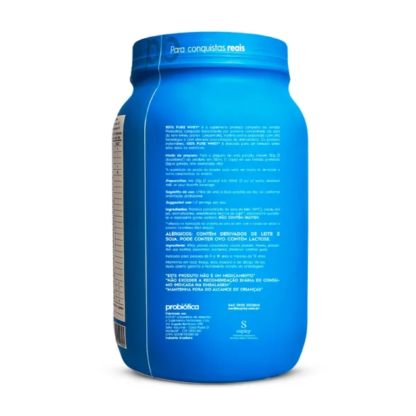 100% Pure Whey 900g Chocolate Probiótica - Imagem 2