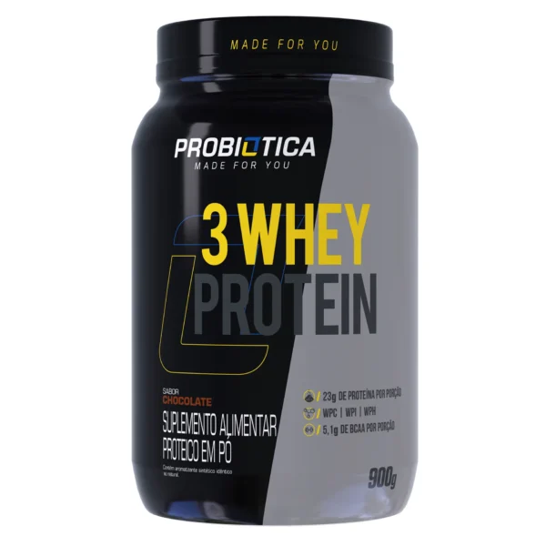 3 Whey Protein Chocolate 900g Probiótica