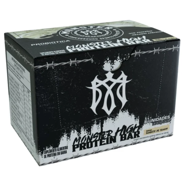 Barra Monster High Protein Sorvete de Flocos Caixa C/8X63g Probiótica