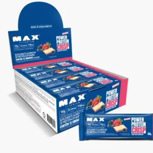 Barra Power Protein Crisp Frutas Vermelhas Caixa C/12X44g Max Titanium