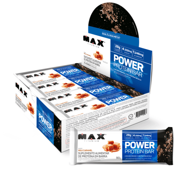 Barra Power Protein Milk Caramel Caixa C/8X90g Max Titanium