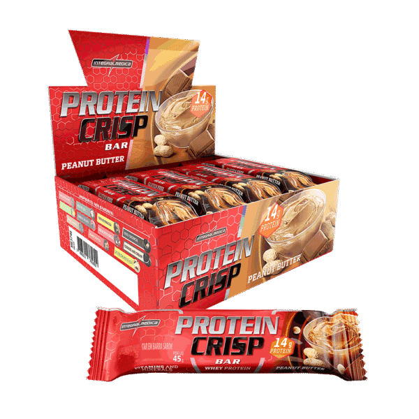 Barra Protein Crisp Peanut Butter Caixa C/12x45g Integralmédica
