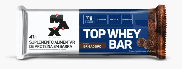 Barra Top Whey Brigadeiro Caixa C/12X41g Max Titanium - Imagem 2