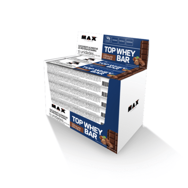 Barra Top Whey Chocolate com Avelã Caixa C/12X41g Max Titanium