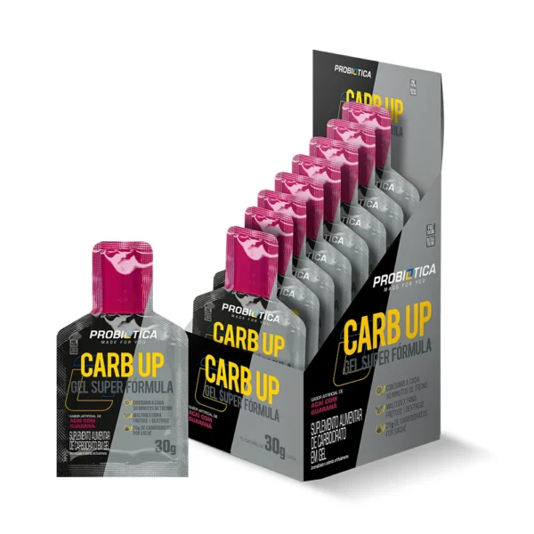 Carb Up Gel Açaí com Guaraná Caixa C/10 Sachês com 30g Probiótica