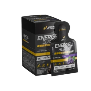 Energel Black com Cafeina Uva Caixa C/10 Sachês com 30g Bodyaction
