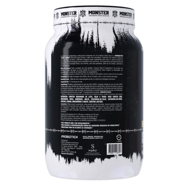 Monster 100% Whey 900g Cookies Probiótica - Imagem 2