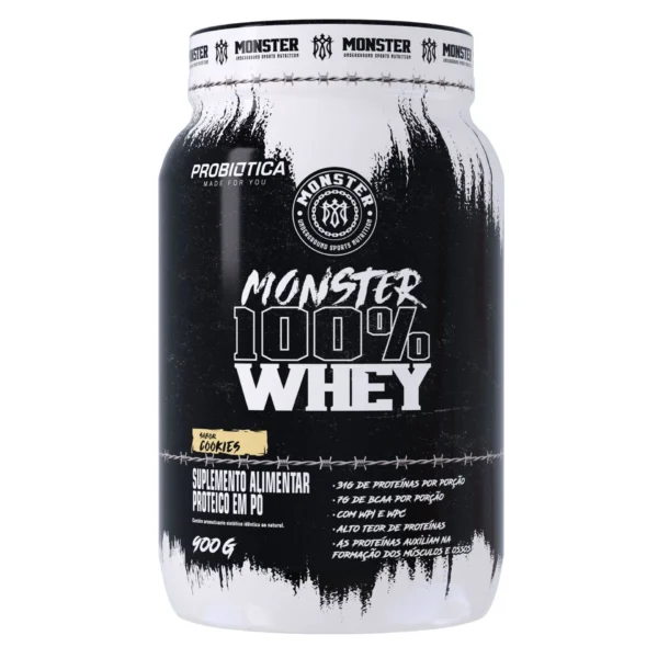 Monster 100% Whey 900g Cookies Probiótica