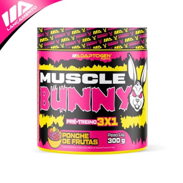 Muscle Bunny Pré-Treino Ponche de Frutas 300g Adaptogen