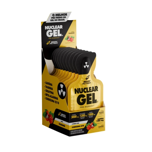 Nuclear Gel Guaraná Caixa C/10 Sachês com 25g Bodyaction