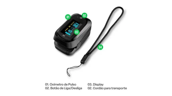 Oxímetro de Pulso 2 Pilhas AAA Multilaser - Imagem 4