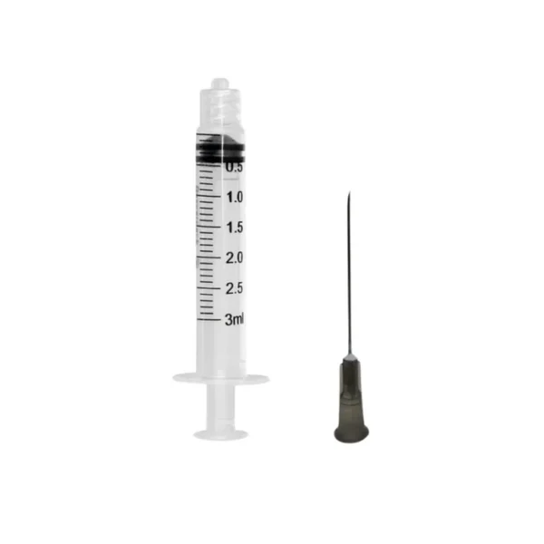 Seringa Hipodérmica Luer Lock 3ml Agulha 0,25X7mm SR