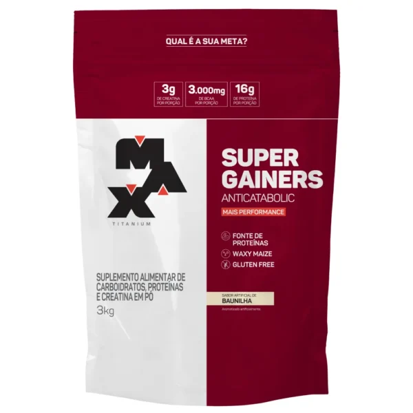 Super Gainers Baunilha 3Kg Refil Max Titanium