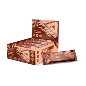 Barra de Proteína Tasty Crunchy Deluxe Chocolate Branco c/Brownie 50g Caixa c/12 unid. Adaptogen