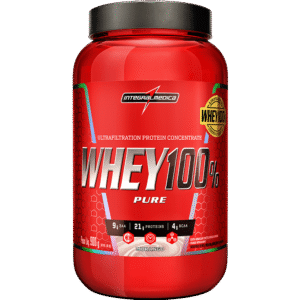 Whey 100% Pure Morango 900g Integralmédica