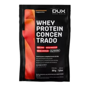 Whey Protein Concentrado Cappuccino Caixa C/10 Sachês de 30g Dux